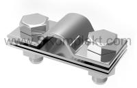 GALMAR Зажим прямой для подключения полосы (D17; пол. <40мм, нержавеющая сталь)