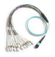 1M BREAKOUT CORD,MPO,UNPIN/LC CONNECTOR