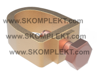 GALMAR Зажим одноболтовый для подключения полосы (D12-20 мм, пол. =50 мм, бронза)