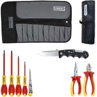 SK-16 S4 - набор изолированного инструмента электрика в скрутке, 9 предметов