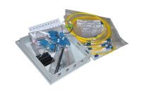 Кросс настенный Микро, предсобранный, 4 порта LC/UPC duplex, 9/125 мкм