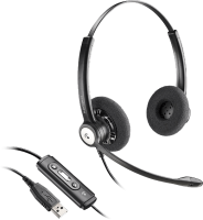 Plantronics Entera BNC USB (HW121N-USB-M) - профессиональная USB - стерео-гарнитура, оптимизированная для Microsoft Lync и Skype for Business