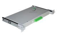 Кросс 19 выдвижной, предсобранный 1U, 8 портов SC/APC, 9/125 мкм