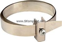 Зажим GALMAR на водосточную трубу для токоотвода (лента из луженной меди + зажим из нержавеющей стали)