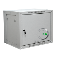 19 настенный шкаф СТАНДАРТ с металлической дверью 12U 600x450x635 мм - боковые стенки съемные