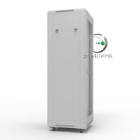 19 напольный шкаф ПРЕМИУМ 32U 600х800 мм, передняя дверь перфорация