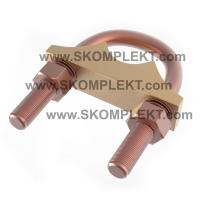 GALMAR Зажим дугообразный для подключения полосы (D15-22 мм, пол. =25-50 мм, бронза)