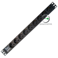 Блок розеток 19, 9 розеток Schuko без выключателя