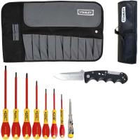 SK-16 S3 - набор изолированного инструмента электрика в скрутке, 10 предметов